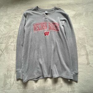 Wisconsin badgers waffle knit long sleeve